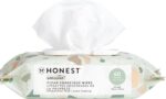 Image of a pack of 60-count unscented plant-based baby wipes with a Geo Mood pattern and a flip-top lid.