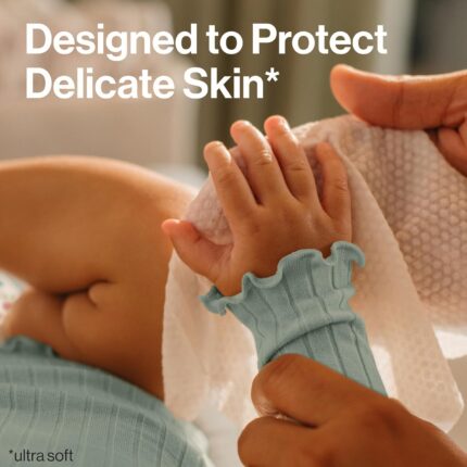 Image of a pack of 60-count unscented plant-based baby wipes with a Geo Mood pattern and a flip-top lid.